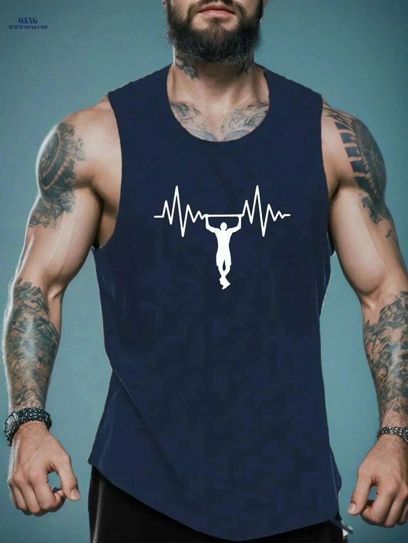 Standard Size Men's Lifting Vest - Casual Fit, Summer Ready   OAXG Slate Grey / S