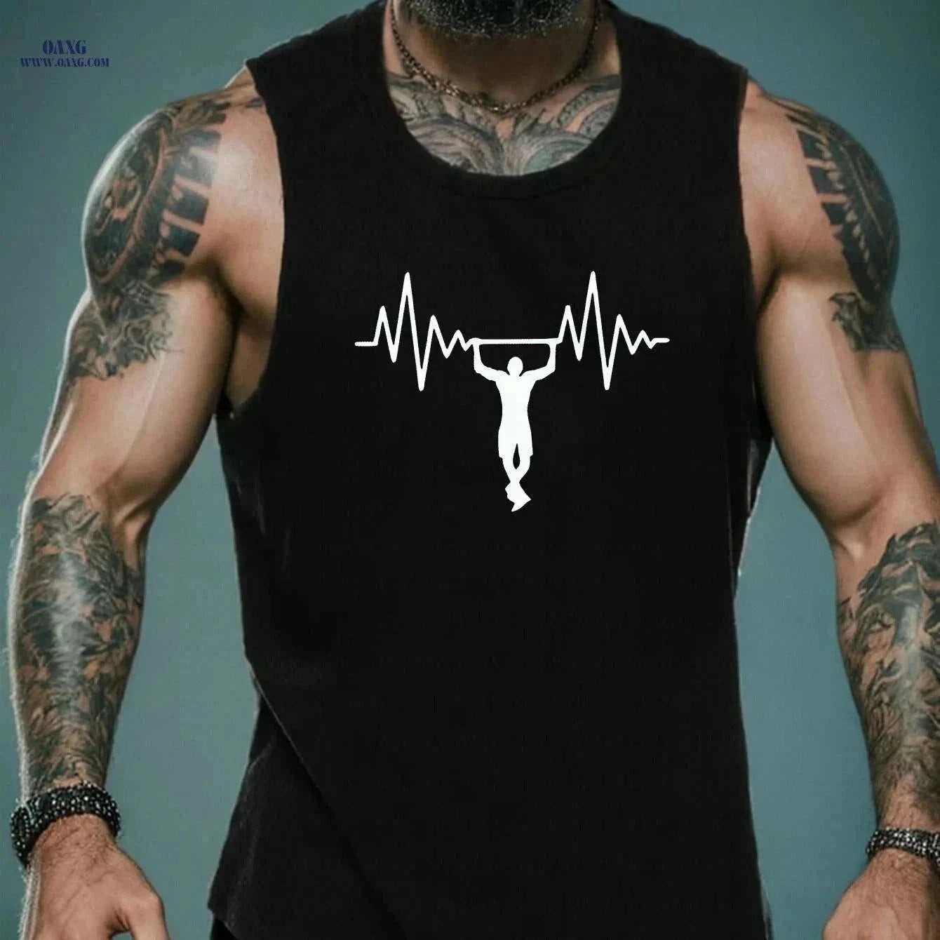 Standard Size Men's Lifting Vest - Casual Fit, Summer Ready   OAXG Slate Grey / S