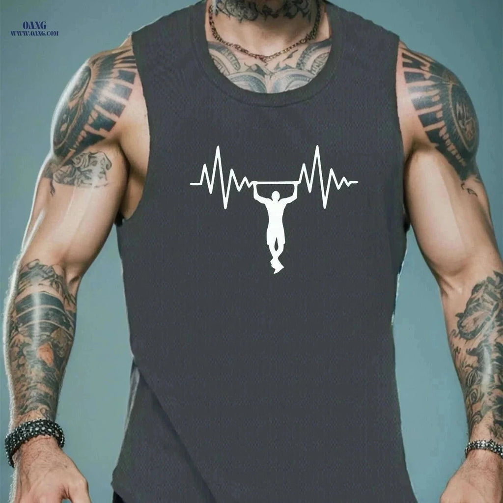 Standard Size Men's Lifting Vest - Casual Fit, Summer Ready   OAXG Slate Grey / S