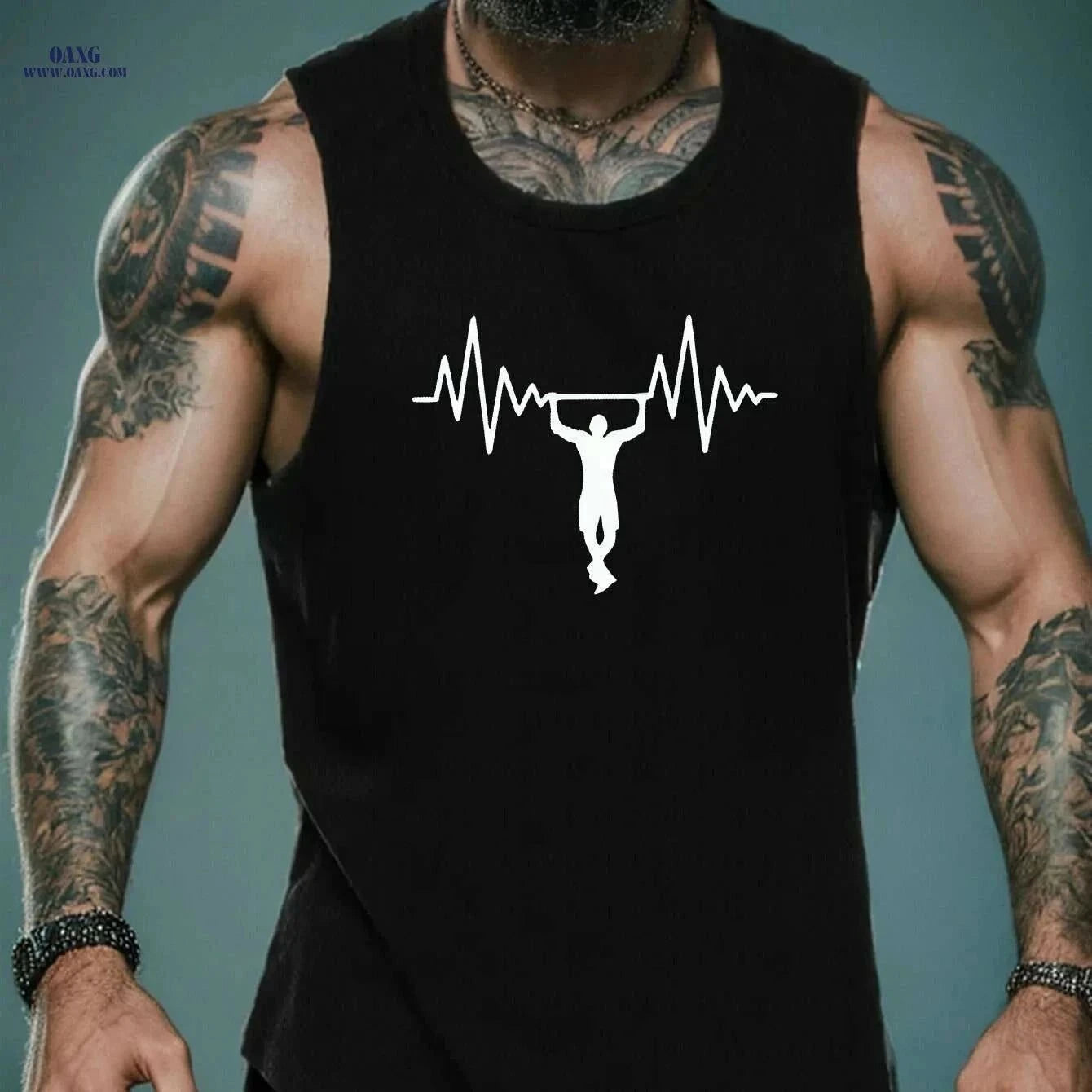 Standard Size Men's Lifting Vest - Casual Fit, Summer Ready   OAXG Slate Grey / S