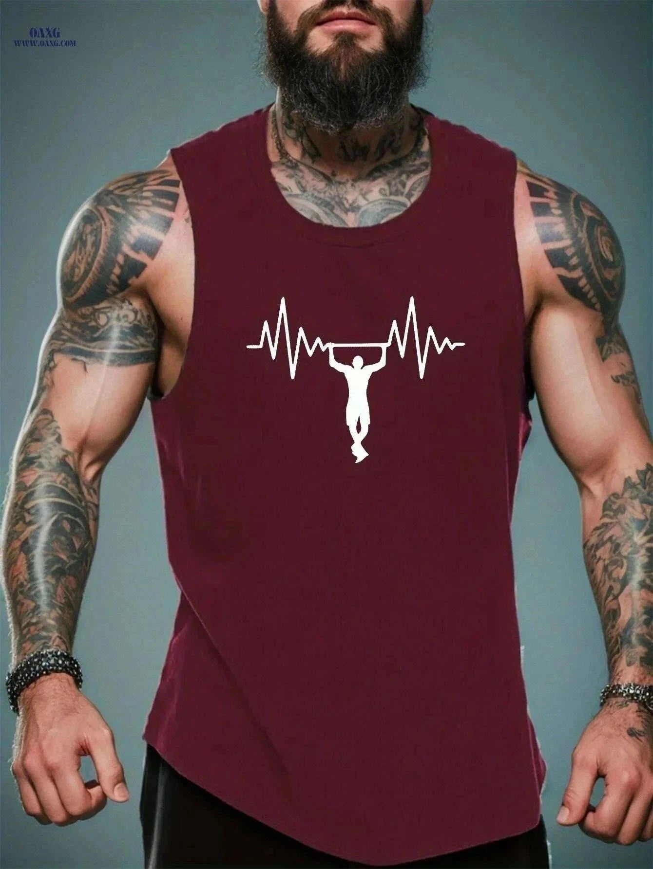 Standard Size Men's Lifting Vest - Casual Fit, Summer Ready   OAXG Slate Grey / S
