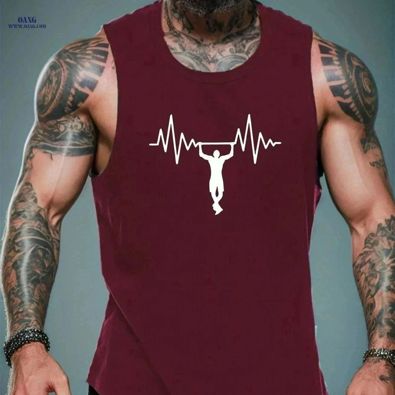 Standard Size Men's Lifting Vest - Casual Fit, Summer Ready   OAXG Slate Grey / S