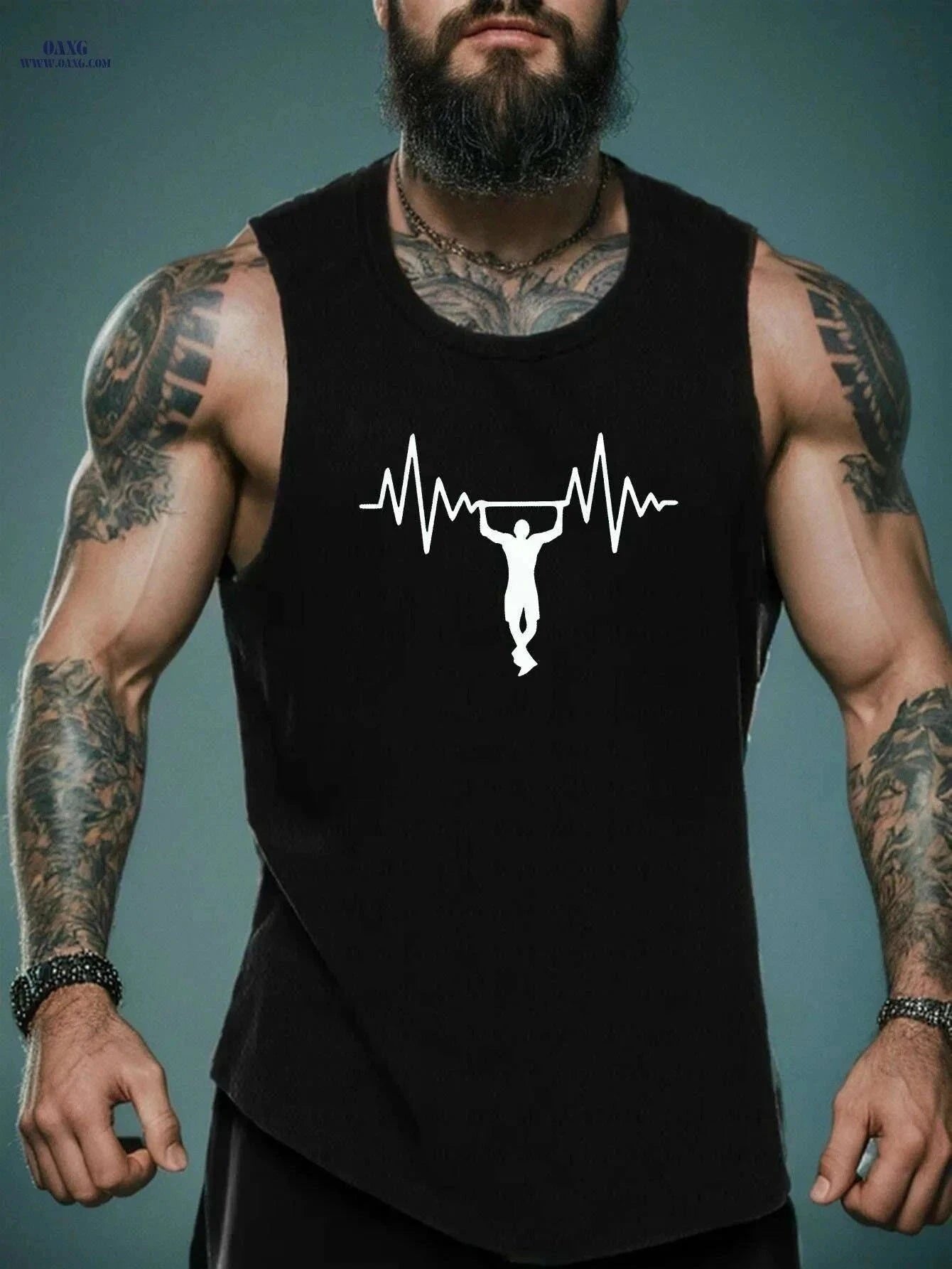 Standard Size Men's Lifting Vest - Casual Fit, Summer Ready   OAXG Slate Grey / S