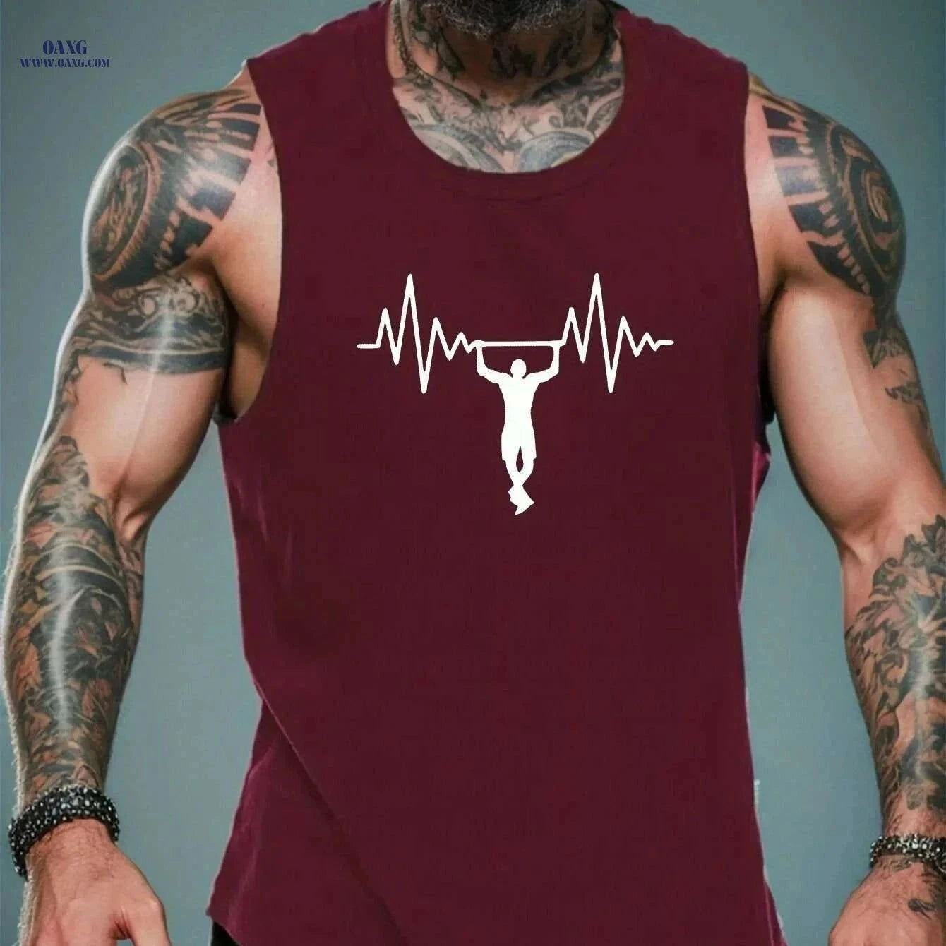 Standard Size Men's Lifting Vest - Casual Fit, Summer Ready   OAXG Slate Grey / S