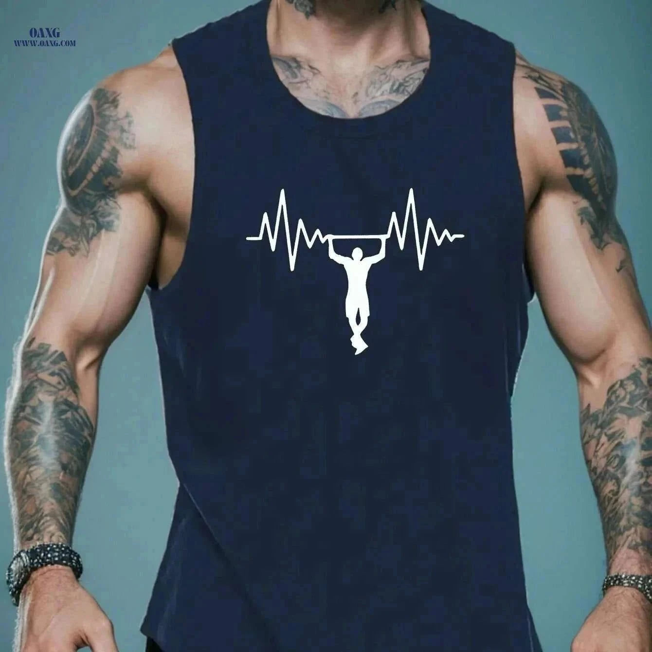 Standard Size Men's Lifting Vest - Casual Fit, Summer Ready   OAXG Slate Grey / S