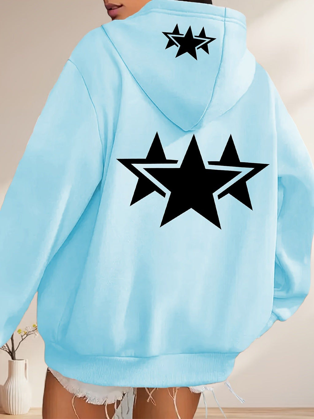 Starry Art Double Pattern Printed - Y2K Casual Style Zip-Up Hoodie - a Fashionable And Comfortable Zip-Up Jacket with Pockets - Suitable for Casual Sportswear in Spring, Autumn, And Winter, Stylish Casual Jacket | Comfortable Fabric   OAXG Grey