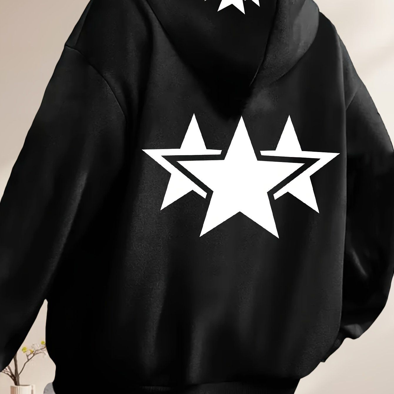 Starry Art Double Pattern Printed - Y2K Casual Style Zip-Up Hoodie - a Fashionable And Comfortable Zip-Up Jacket with Pockets - Suitable for Casual Sportswear in Spring, Autumn, And Winter, Stylish Casual Jacket | Comfortable Fabric   OAXG Grey