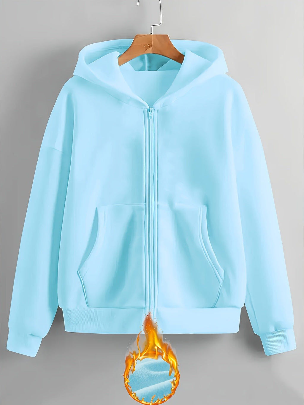 Starry Art Double Pattern Printed - Y2K Casual Style Zip-Up Hoodie - a Fashionable And Comfortable Zip-Up Jacket with Pockets - Suitable for Casual Sportswear in Spring, Autumn, And Winter, Stylish Casual Jacket | Comfortable Fabric   OAXG Grey