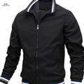 Stripe Edge Bomber Jacket - Men's Casual Zip Up for Spring Fashion   OAXG 