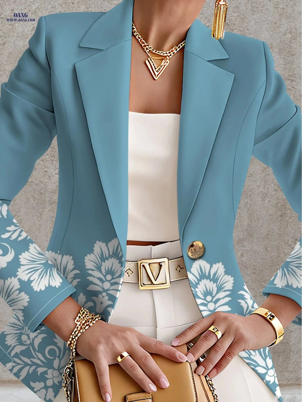 Stylish Autumn Women's Apparel - Elegant Coats and Unique Tops   OAXG Mixed colors / S