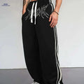Stylish Black Men's Joggers - Comfortable Polyester Sweatpants for Sports   OAXG Black / S