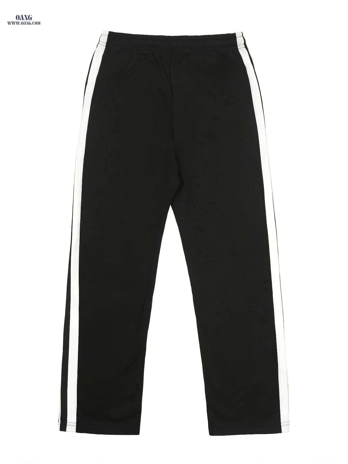 Stylish Black Men's Joggers - Comfortable Polyester Sweatpants for Sports   OAXG Black / S