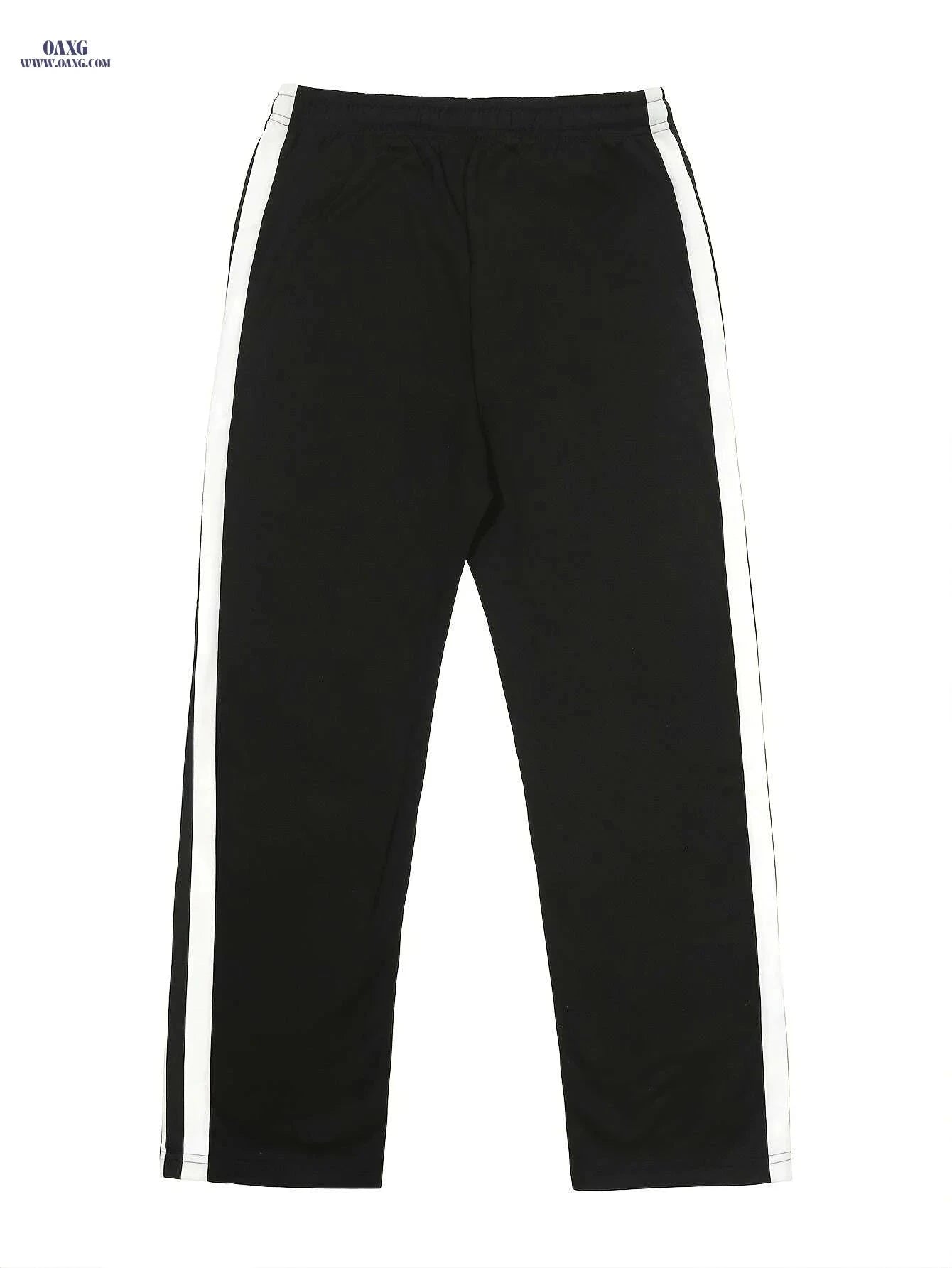 Stylish Black Men's Joggers - Comfortable Polyester Sweatpants for Sports   OAXG Black / S