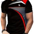 Stylish Black Men's Short-Sleeve T-Shirt - Casual Crew Neck Design   OAXG Ink Black / S