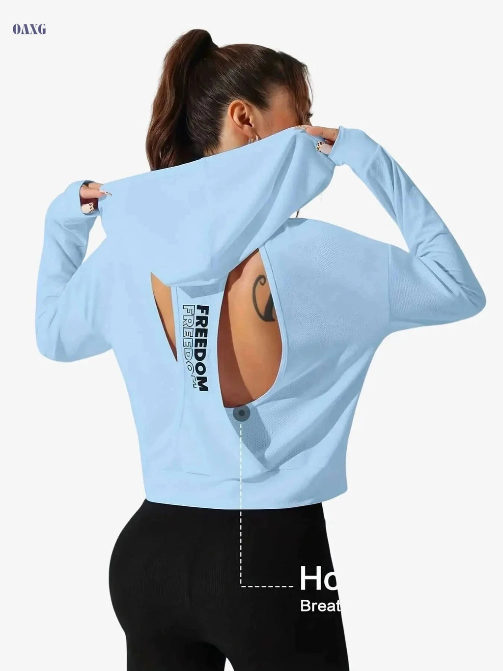Stylish Black Women's Hoodie - Drop Shoulder, Long Sleeve Design   OAXG Black / S
