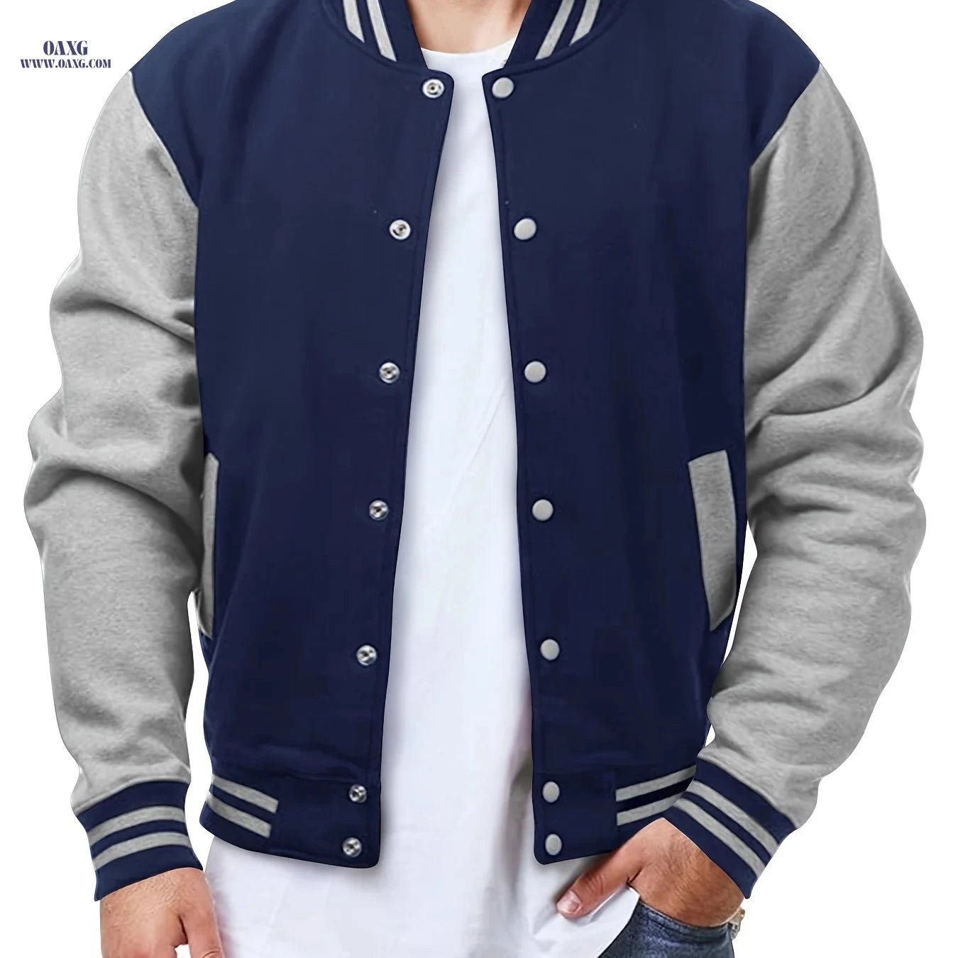 Stylish Casual Jacket for Men - Spring & Autumn Fashion Essential   OAXG Black / FR S