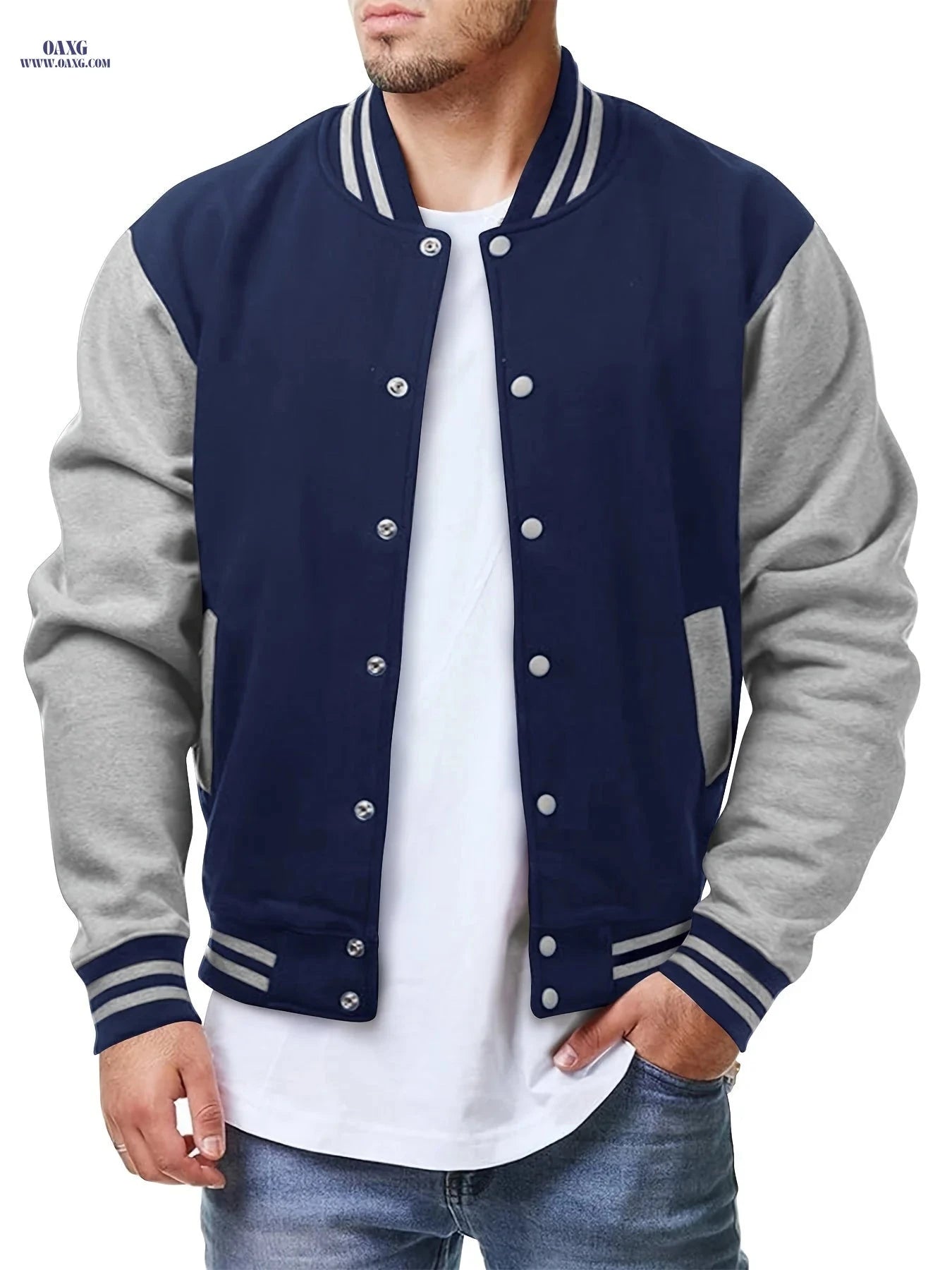 Stylish Casual Jacket for Men - Spring & Autumn Fashion Essential   OAXG 