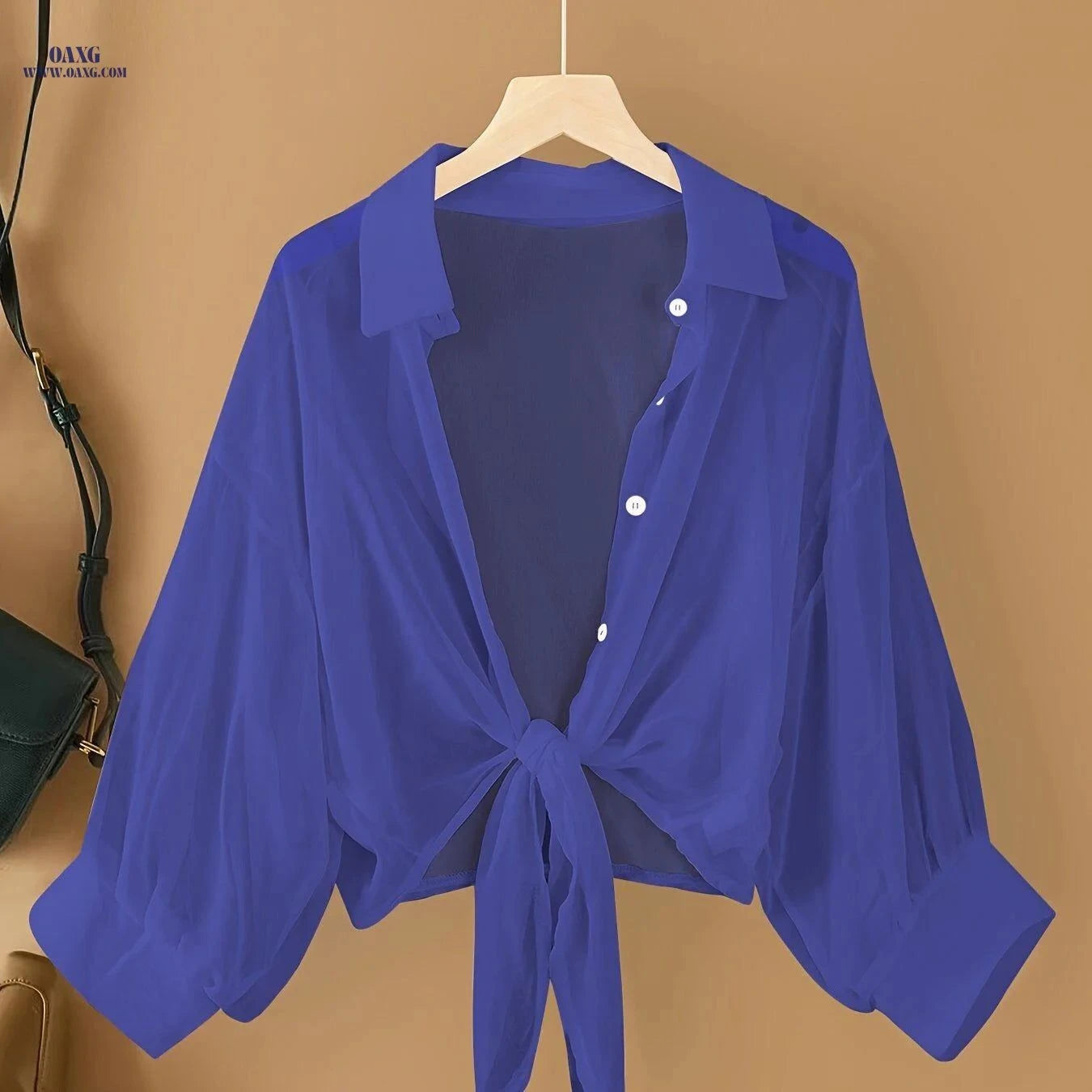 Stylish Chiffon Cardigan for Women - Trendy Cover-Up for Spring   OAXG White / S