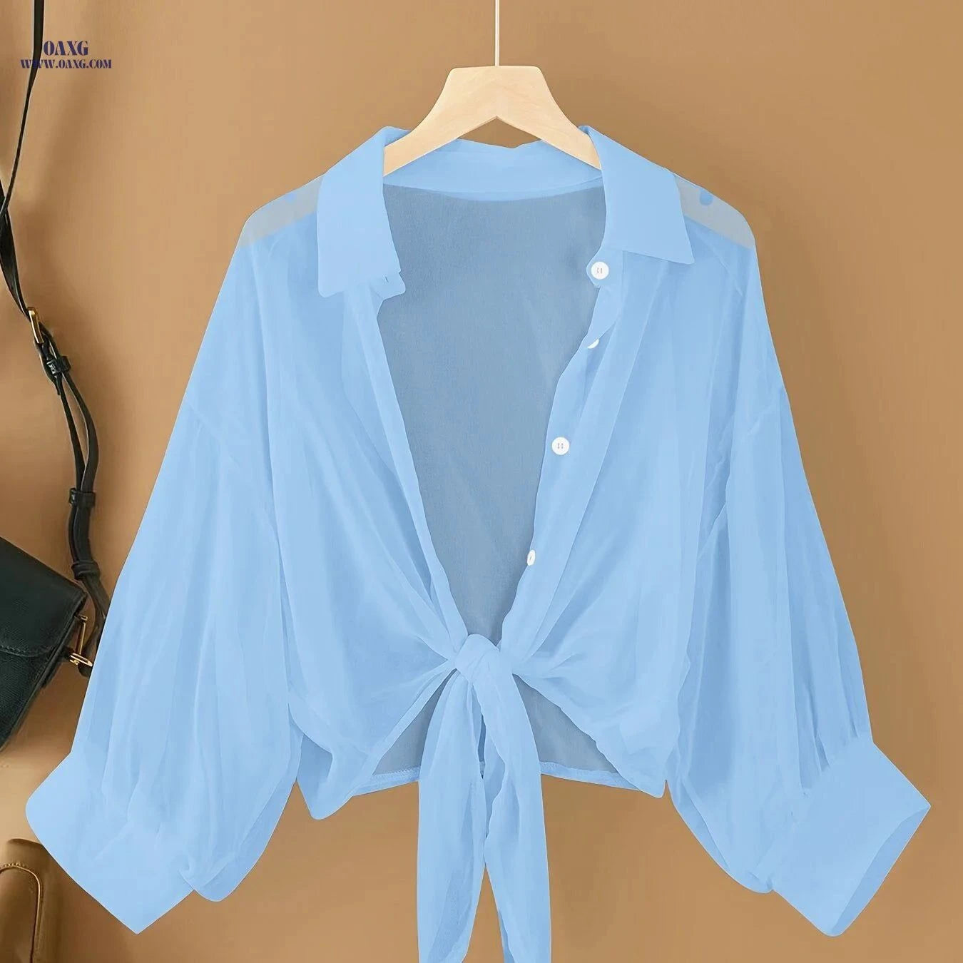Stylish Chiffon Cardigan for Women - Trendy Cover-Up for Spring   OAXG White / S