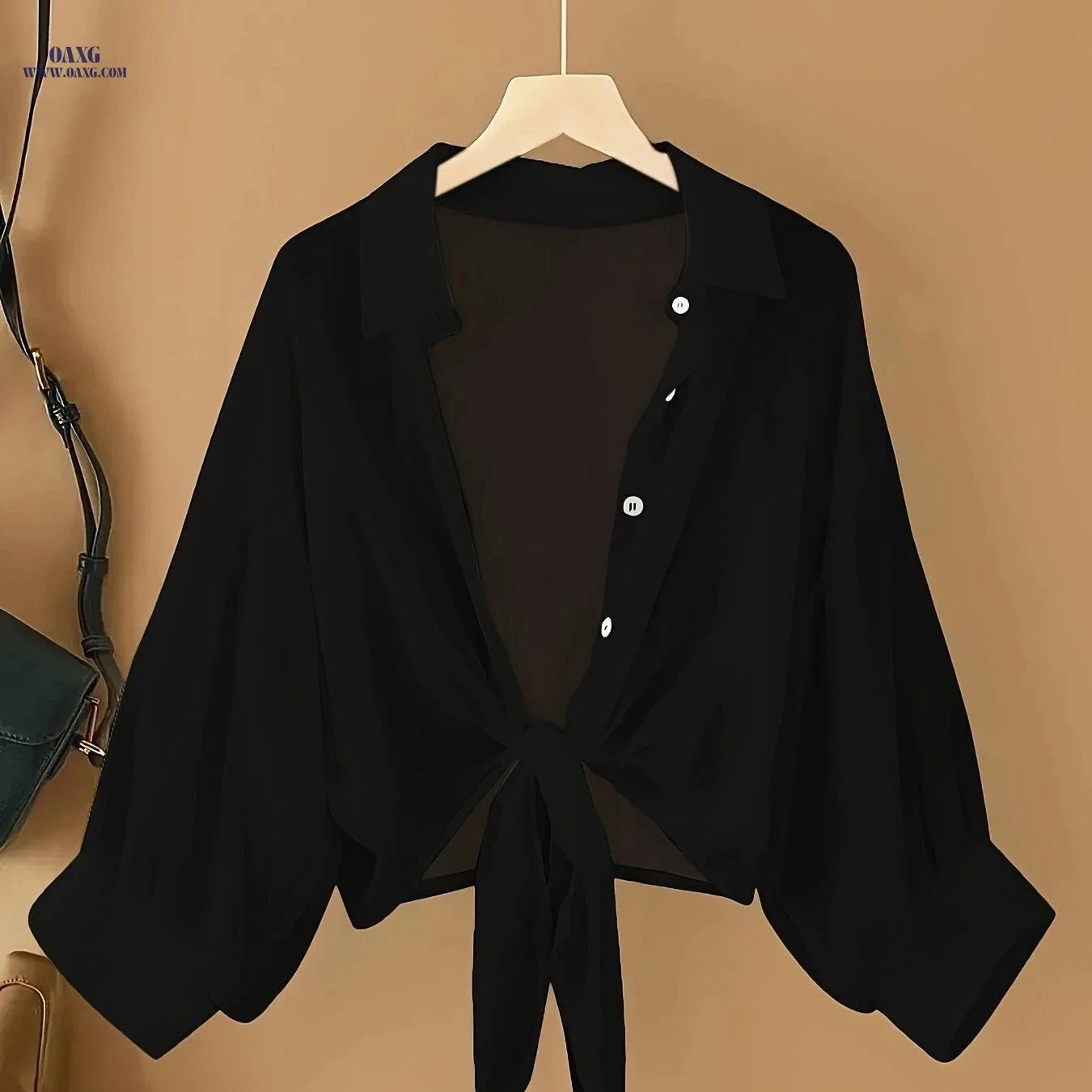 Stylish Chiffon Cardigan for Women - Trendy Cover-Up for Spring   OAXG White / S