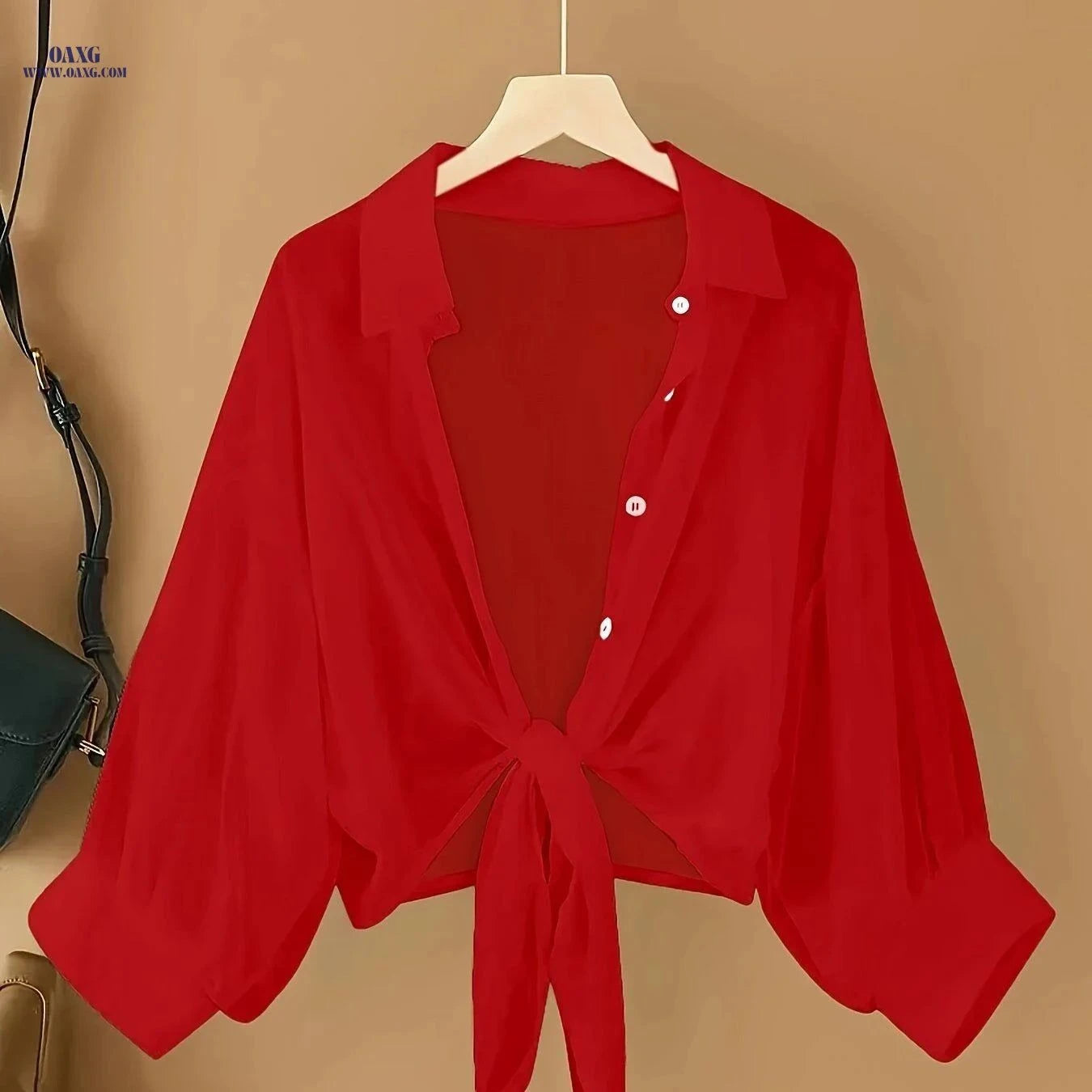 Stylish Chiffon Cardigan for Women - Trendy Cover-Up for Spring   OAXG White / S