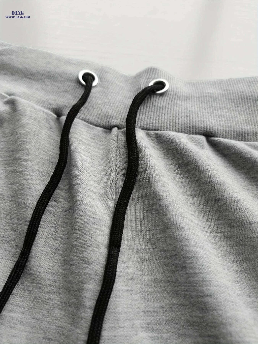 Stylish Color-Blocked Men's Casual Pants - Elastic Waist, Relaxed Fit   OAXG Light Grey / S