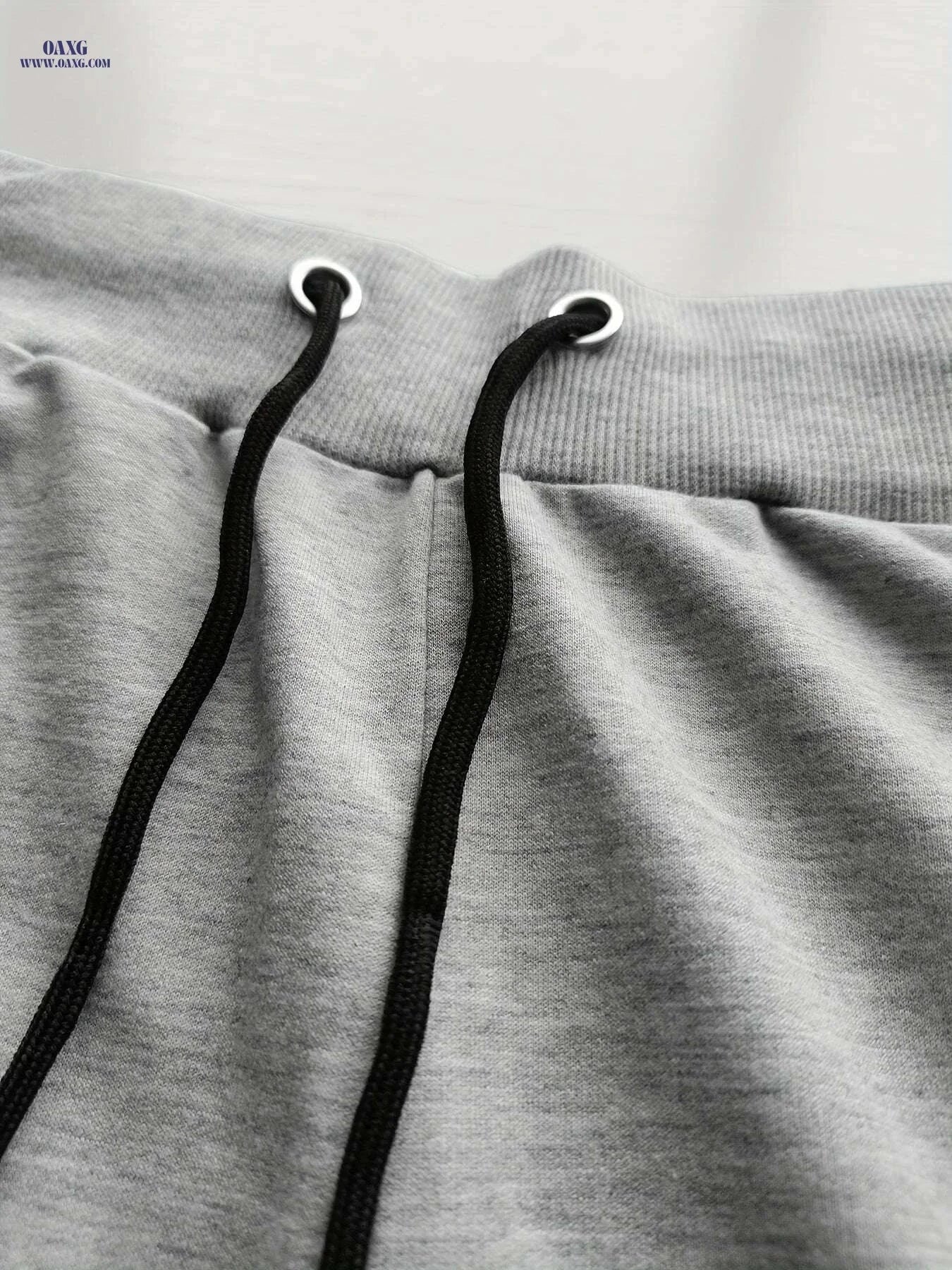 Stylish Color-Blocked Men's Casual Pants - Elastic Waist, Relaxed Fit   OAXG Light Grey / S
