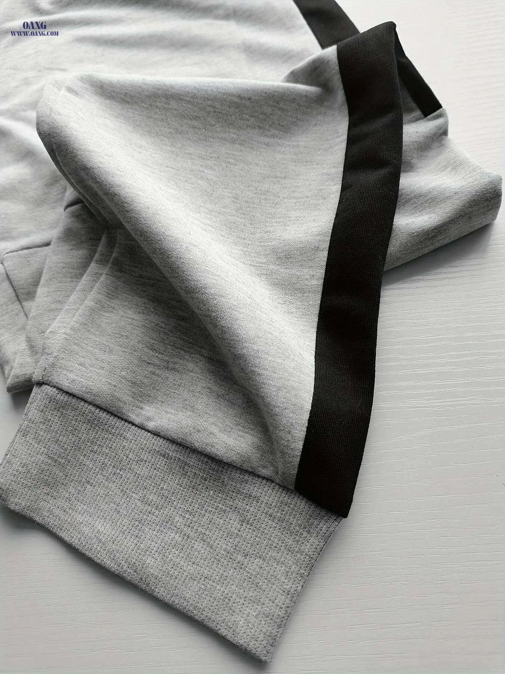 Stylish Color-Blocked Men's Casual Pants - Elastic Waist, Relaxed Fit   OAXG Light Grey / S