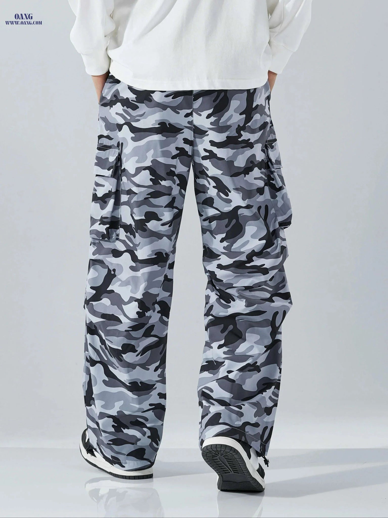 Stylish Digital Camo Cargo Pants - Loose Fit, Durable Fabric   OAXG Mixed Color / S