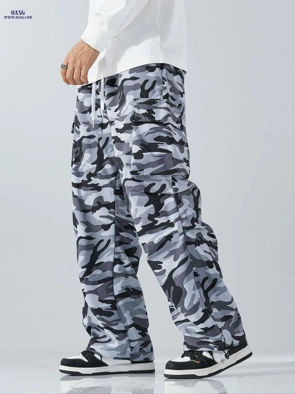 Stylish Digital Camo Cargo Pants - Loose Fit, Durable Fabric   OAXG Mixed Color / S