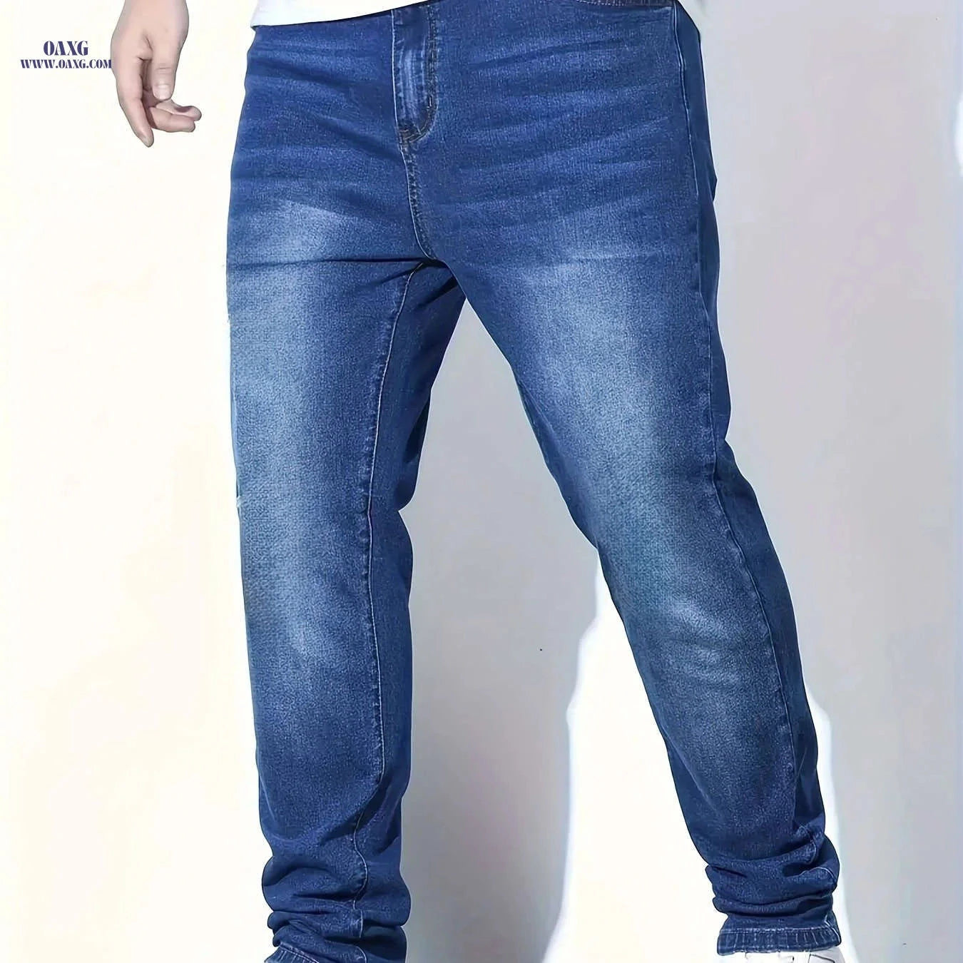 Stylish Elastic Skinny Jeans for Young Men - All-Season Comfort   OAXG Sky Blue / FR S