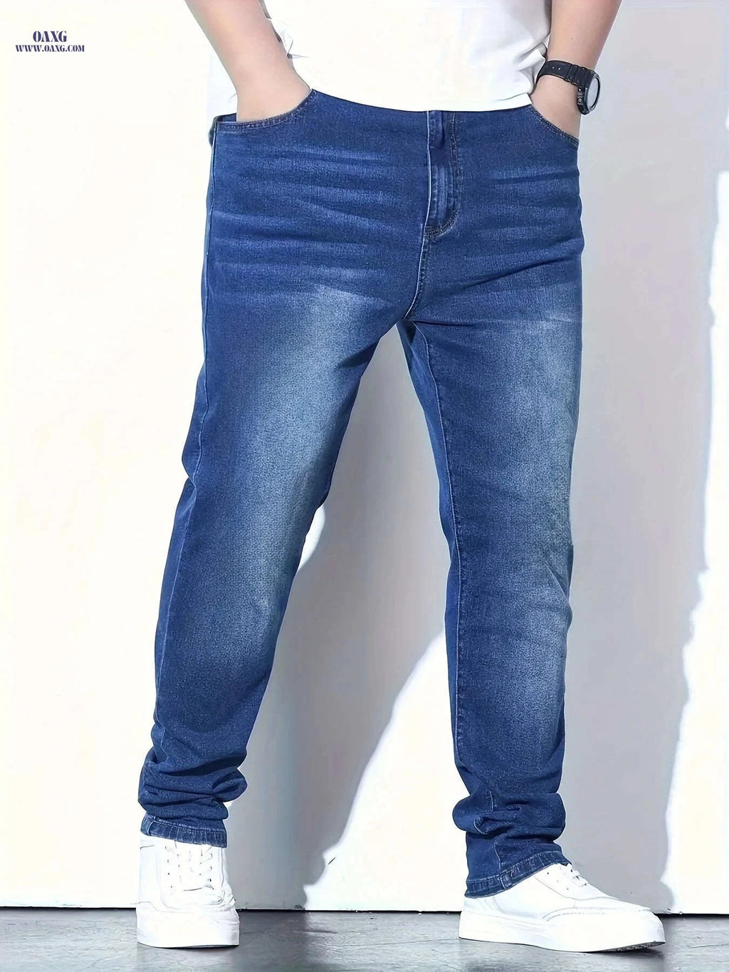 Stylish Elastic Skinny Jeans for Young Men - All-Season Comfort   OAXG Sky Blue / FR S