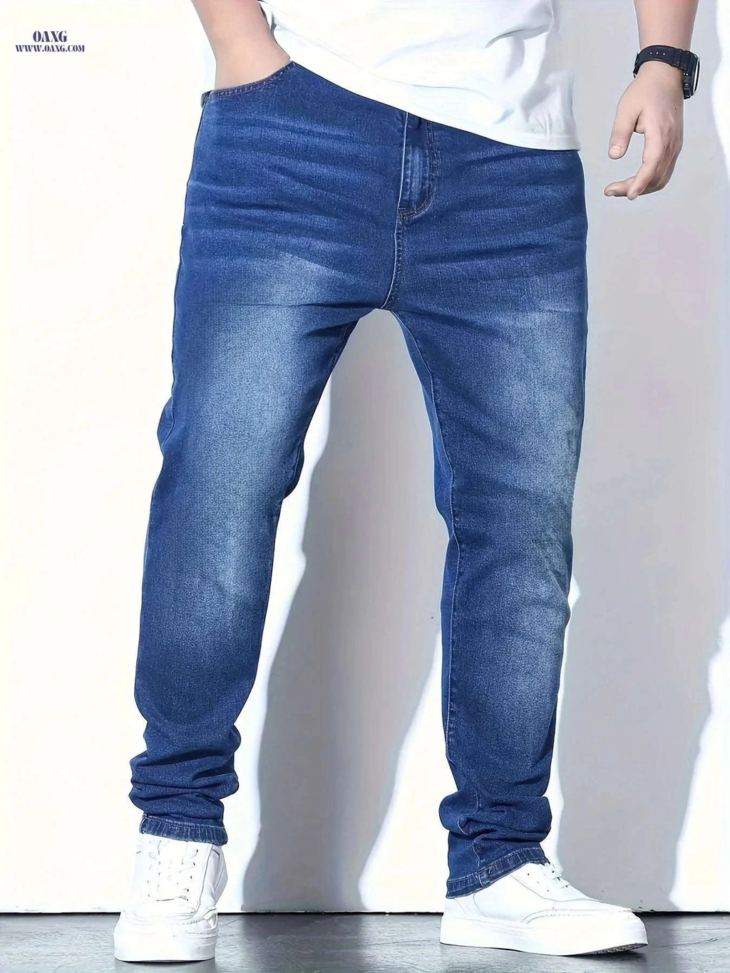 Stylish Elastic Skinny Jeans for Young Men - All-Season Comfort   OAXG Sky Blue / FR S