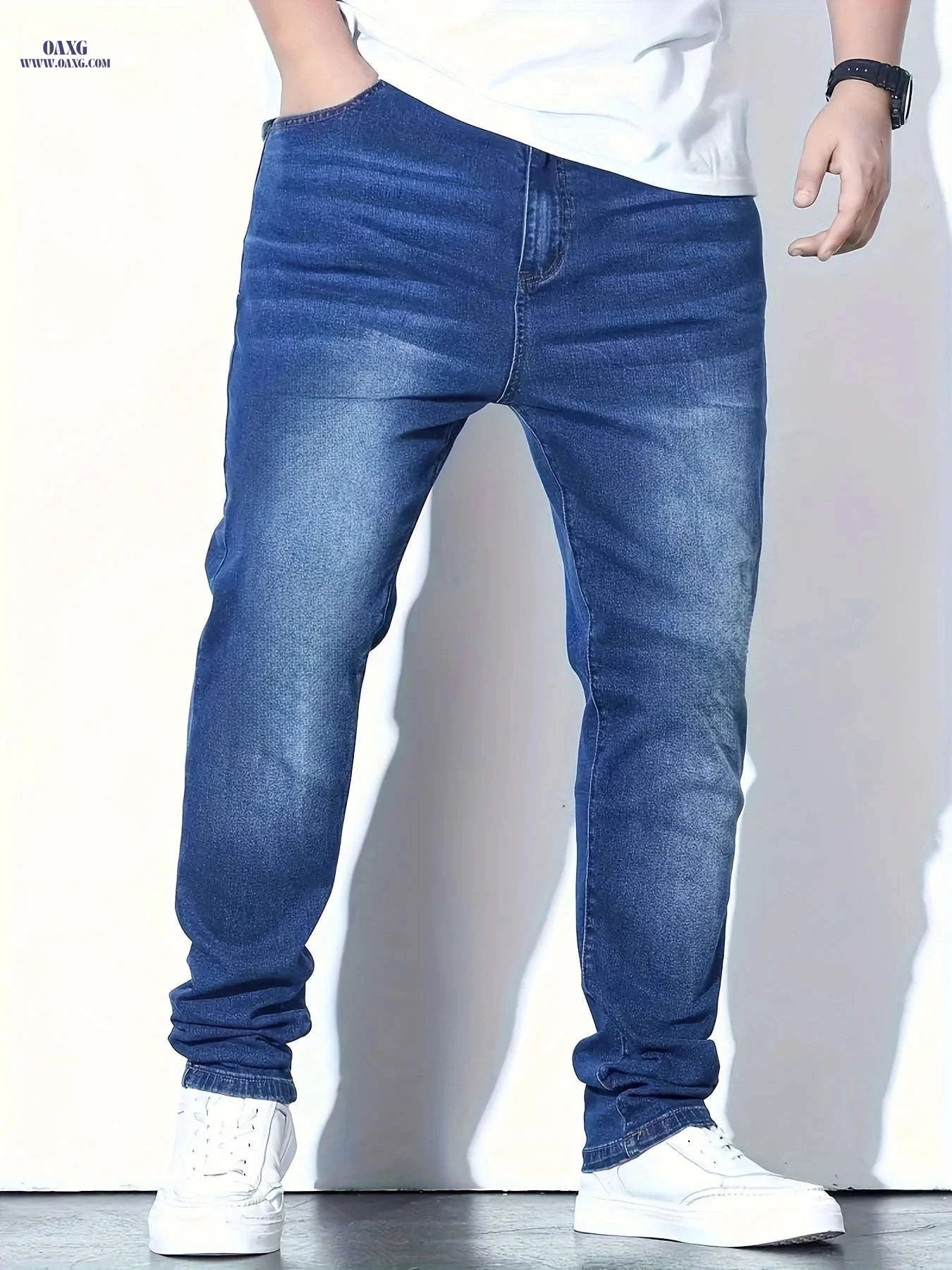 Stylish Elastic Skinny Jeans for Young Men - All-Season Comfort   OAXG Sky Blue / FR S