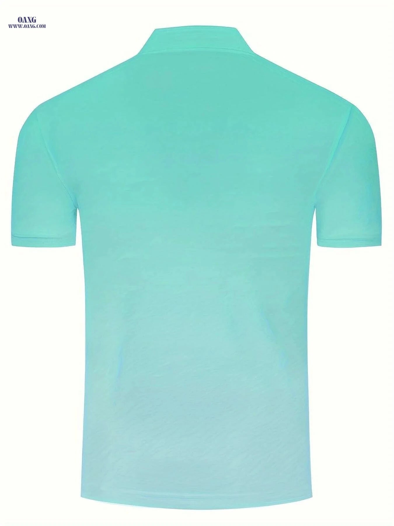 Stylish Gradient Color Men's Short Sleeve Shirt - Perfect for Summer Golf   OAXG Yellow+Light Grey / S
