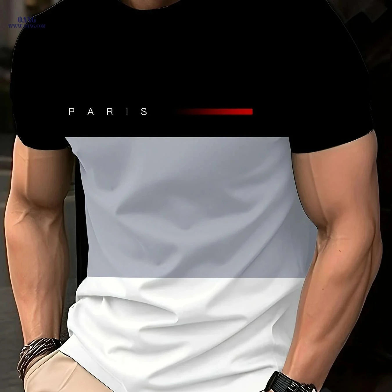 Stylish Graphic T-Shirt for Men - Casual Round-Neck Summer Wear   OAXG 