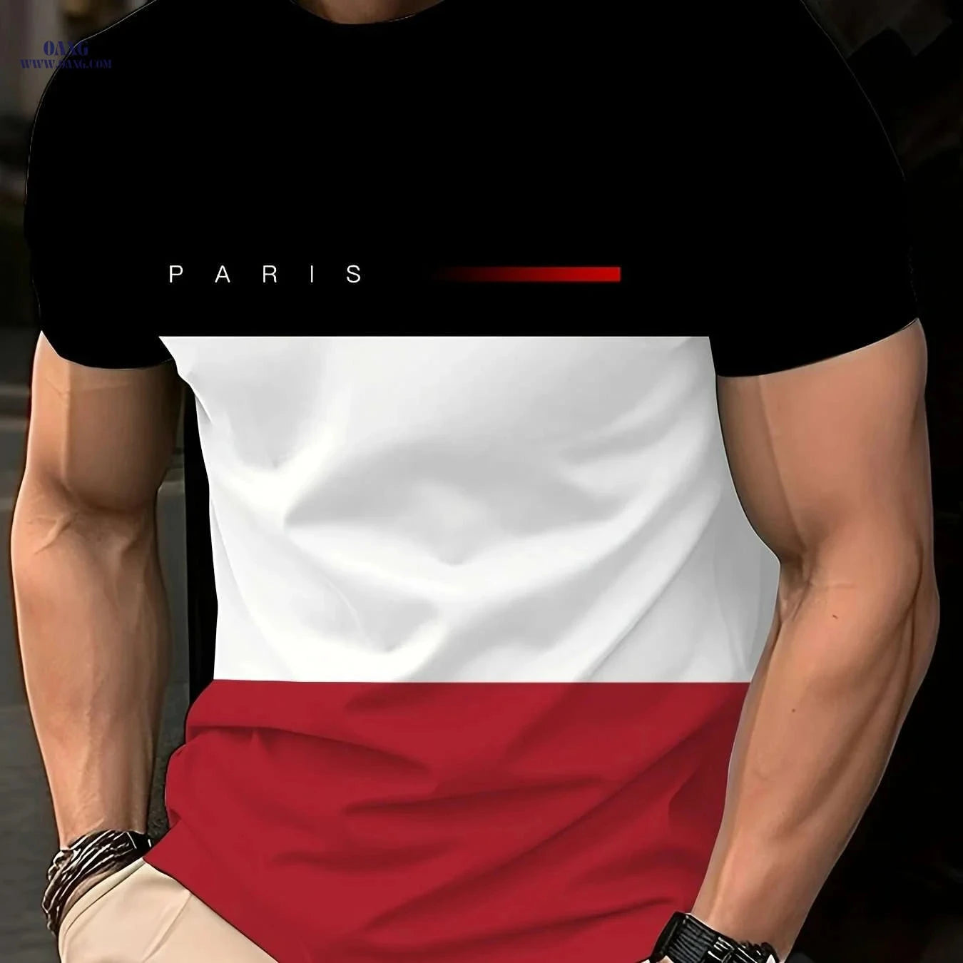 Stylish Graphic T-Shirt for Men - Casual Round-Neck Summer Wear   OAXG PYDX60 / S