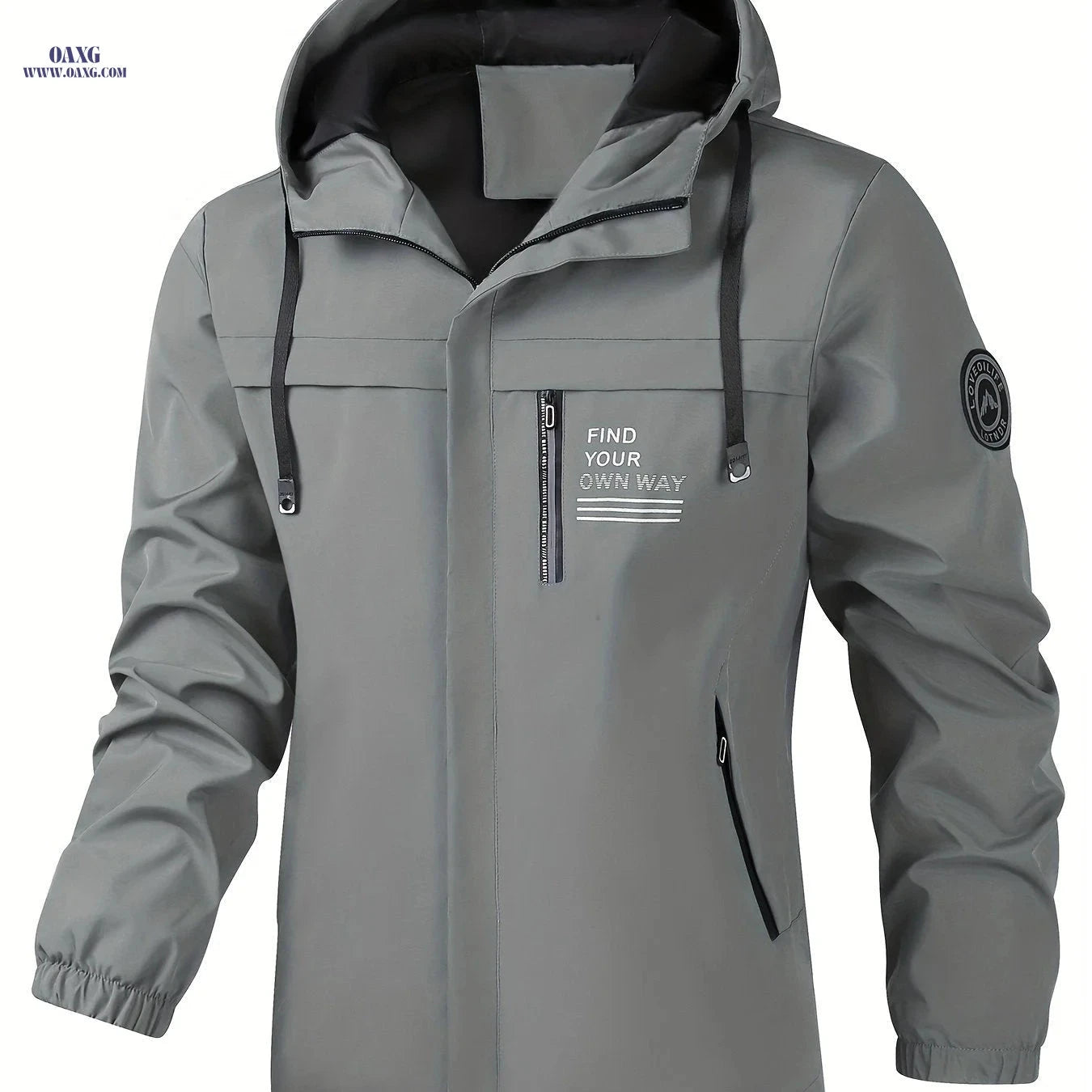 Stylish Hooded Jacket for Men - Lightweight, Casual Spring/Fall Wear   OAXG 