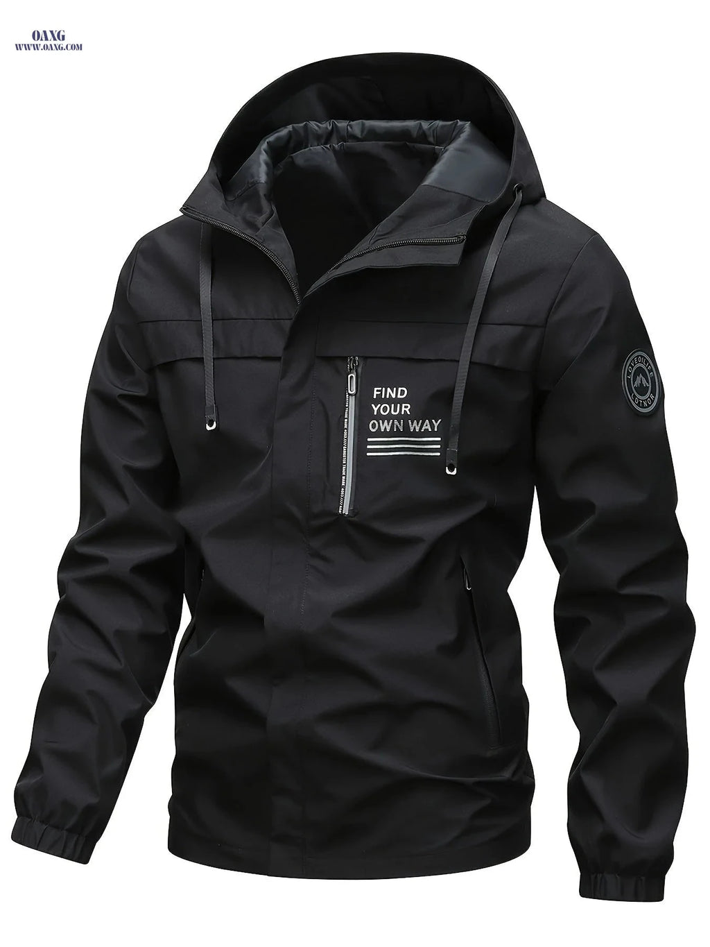 Stylish Hooded Jacket for Men - Lightweight, Casual Spring/Fall Wear   OAXG 