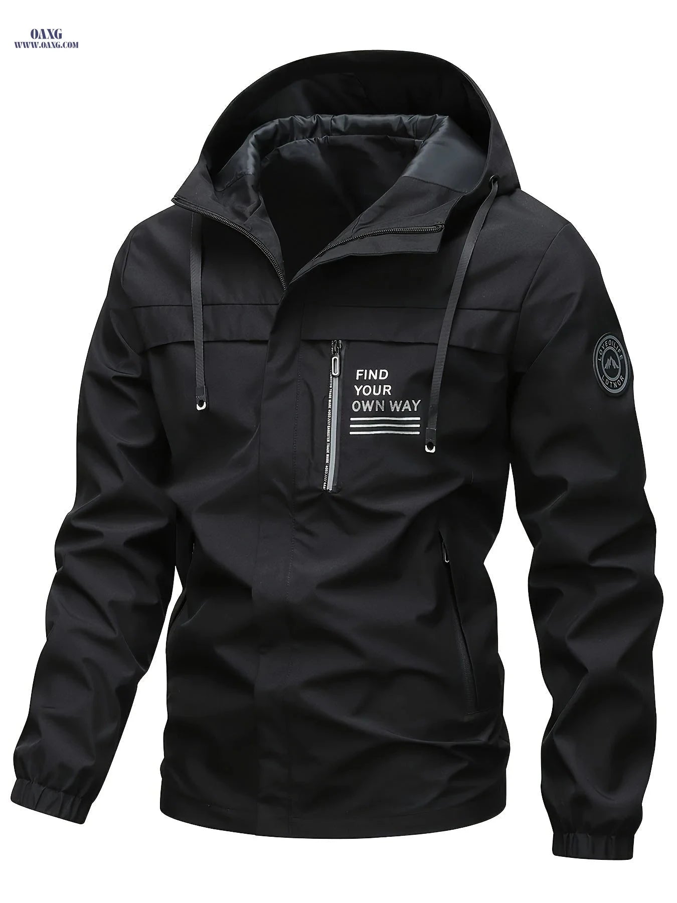 Stylish Hooded Jacket for Men - Lightweight, Casual Spring/Fall Wear   OAXG 