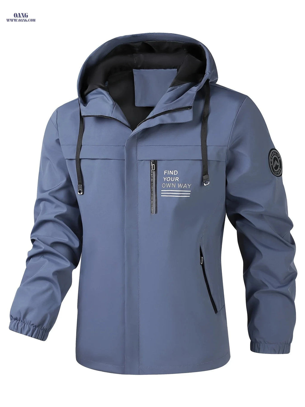 Stylish Hooded Jacket for Men - Lightweight, Casual Spring/Fall Wear   OAXG 