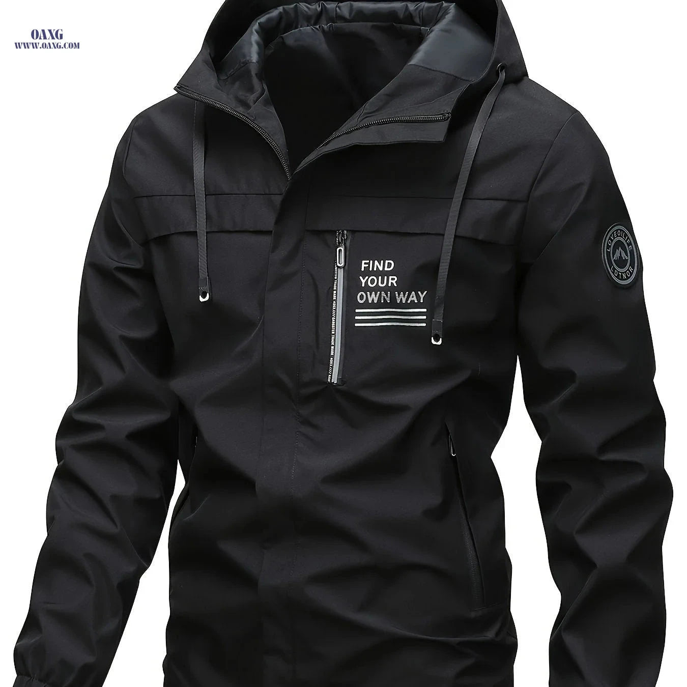 Stylish Hooded Jacket for Men - Lightweight, Casual Spring/Fall Wear   OAXG 