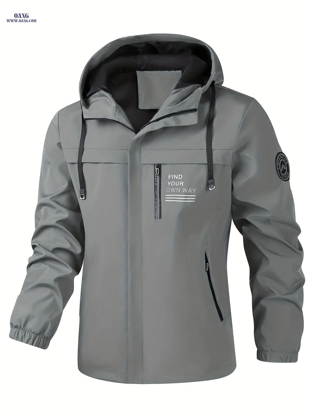 Stylish Hooded Jacket for Men - Lightweight, Casual Spring/Fall Wear   OAXG 
