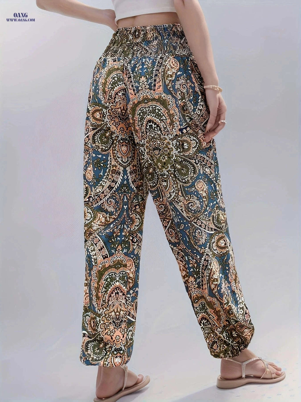 Stylish Mandala Print Jogger Pants - All-Season Casual Comfort   OAXG 
