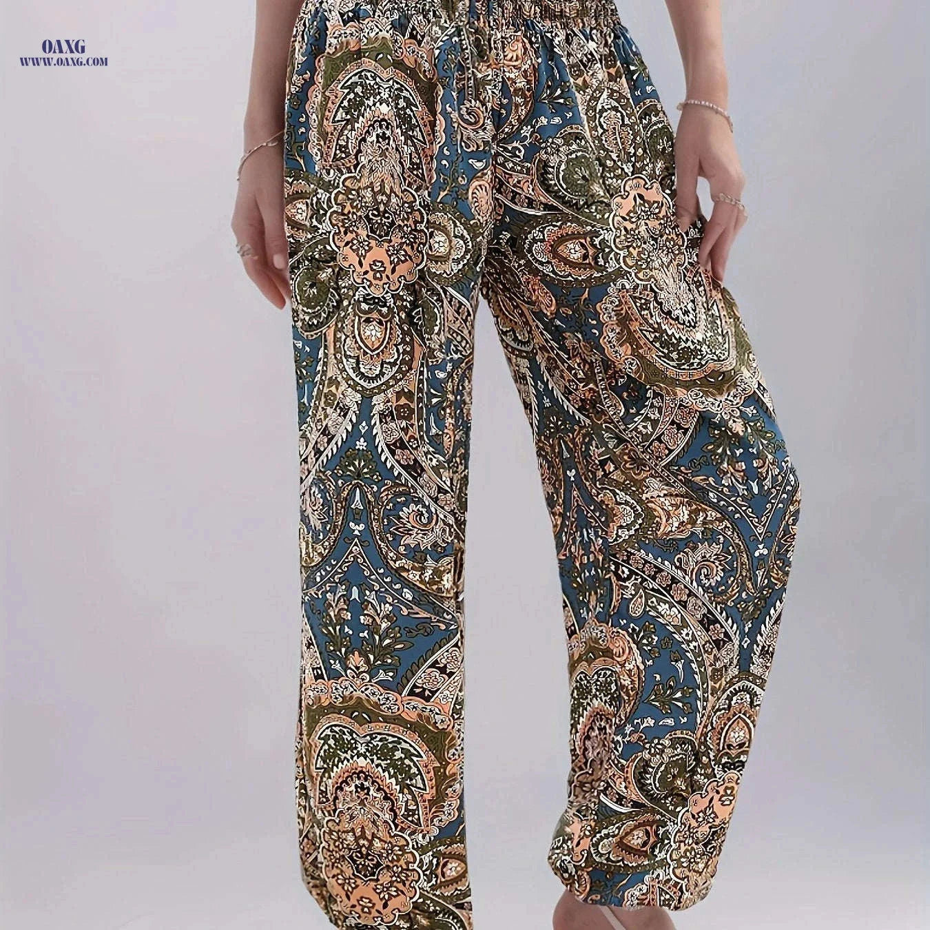 Stylish Mandala Print Jogger Pants - All-Season Casual Comfort   OAXG Multicolor / XS