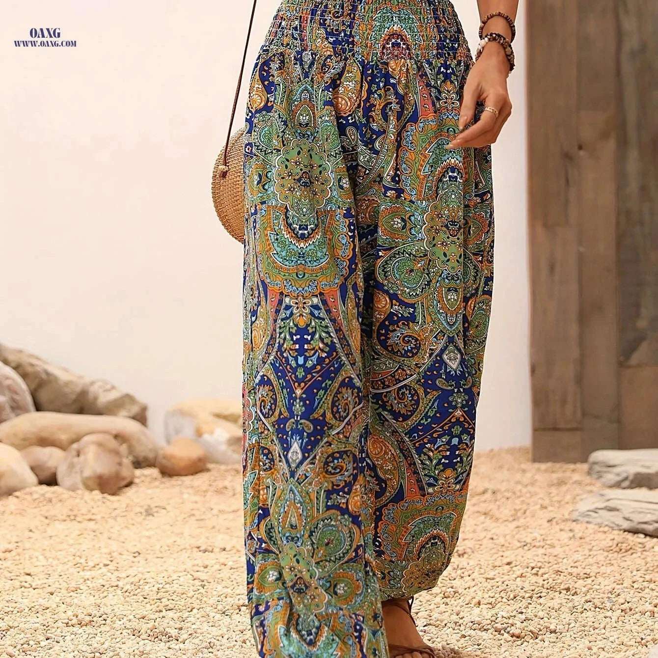 Stylish Mandala Print Jogger Pants - All-Season Casual Comfort   OAXG 