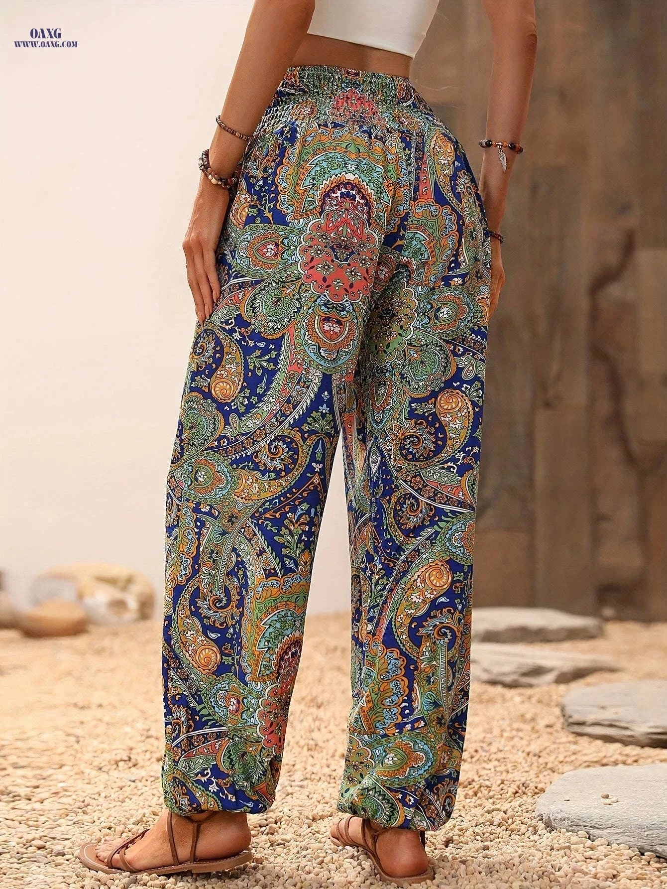 Stylish Mandala Print Jogger Pants - All-Season Casual Comfort   OAXG 