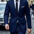Stylish Men's 2-Piece Suit - Blazer & Trousers for Formal Events   OAXG 