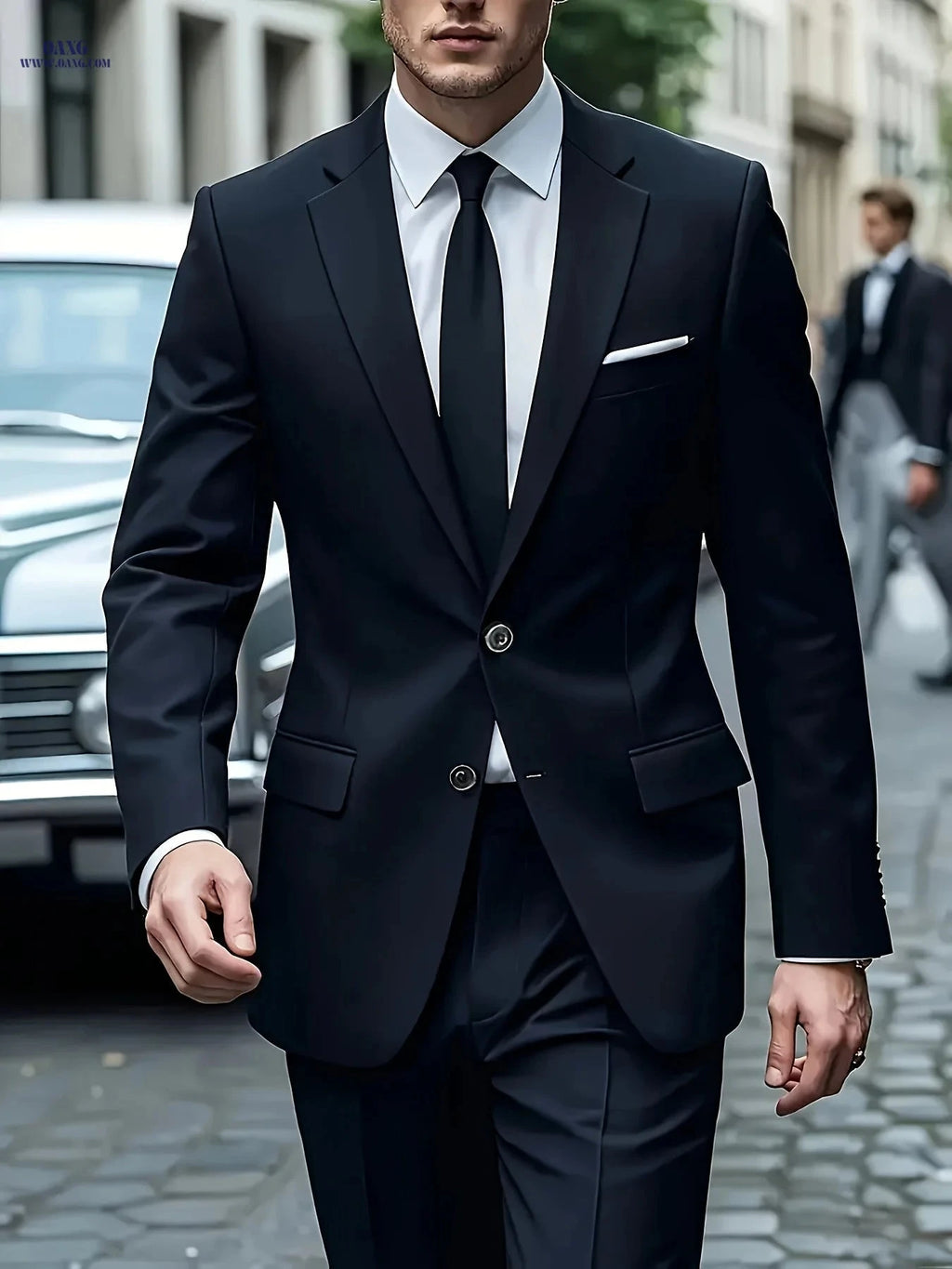 Stylish Men's 2-Piece Suit - Blazer & Trousers for Formal Events   OAXG 