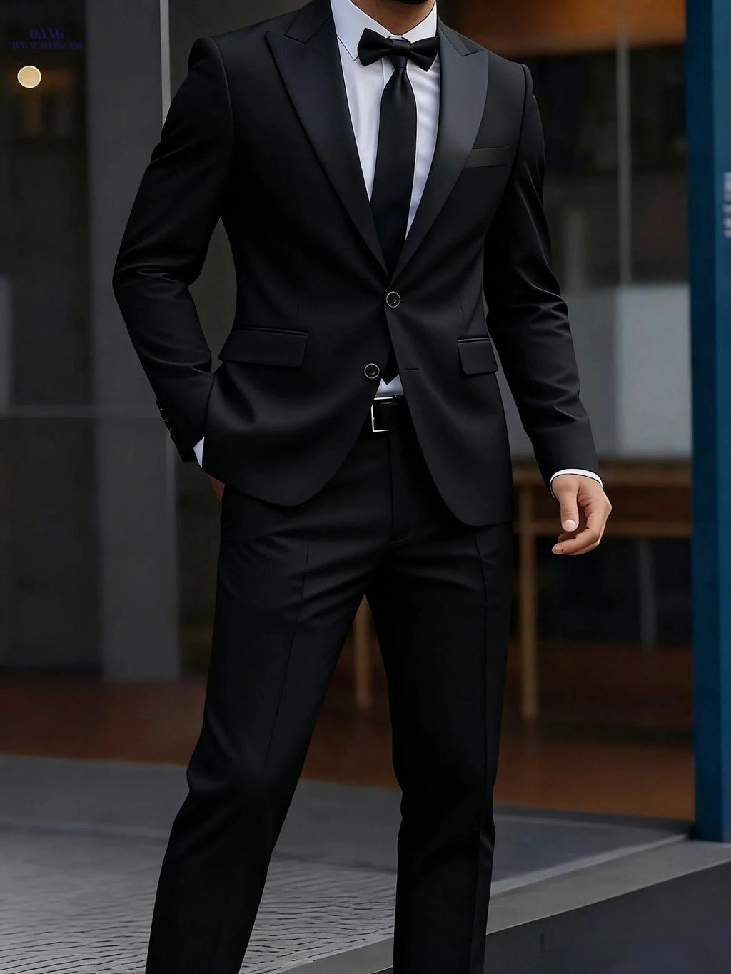 Stylish Men's 2-Piece Suit Set - Jacket and Trousers for Events   OAXG 